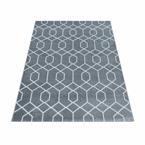 Modern Grey Area Rug for Living Room, Office